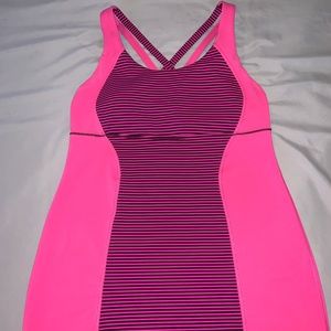 pink and dark purple lululemon tank top